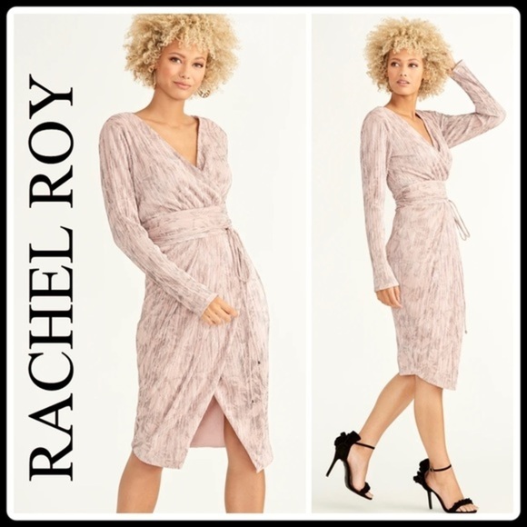 Rachel Roy Silvia Blush Long Sleeve Dress - Picture 1 of 13